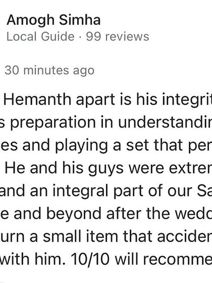 Hemanth Bhat - Wedding DJ Services Happy Clients & Awards photo 18