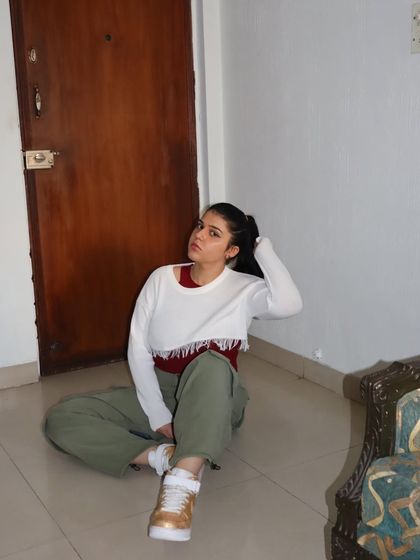 Here's an outfit I put together inspired by the Nike Air Jordan 1 "Year of the Dragon." I love matching my clothes to my kicks, even if the kicks are custom-painted AF1s.