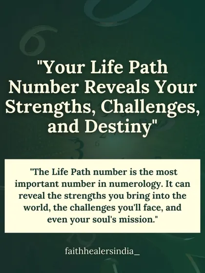 Your Life Path number is the most important number in numerology. This image explains that it can reveal your innate strengths, the challenges you'll face, and even your soul's true mission.