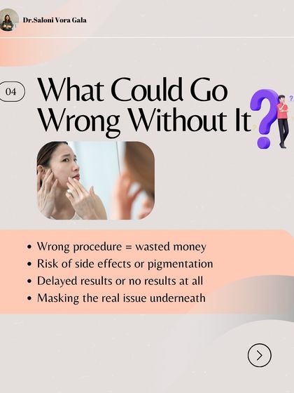 What can go wrong if you choose a treatment from Instagram without a consultation? You could waste money on the wrong procedure, risk side effects like pigmentation, or mask a more serious underlying issue.