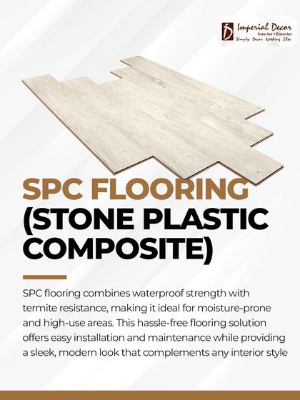 SPC (Stone Plastic Composite) flooring combines waterproof strength with termite resistance, making it ideal for moisture-prone and high-use areas. This hassle-free solution offers easy installation and maintenance while providing a sleek, modern look that complements any interior style.