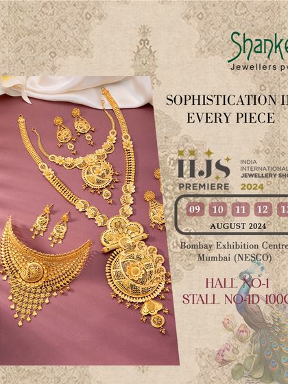 A collection of our finest yellow gold bridal sets. This image highlights the variety in our inventory, from chokers to long haars, all crafted with the exceptional detail your customers expect.