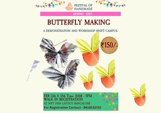 Create delicate paper butterflies in our simple and fun origami workshop. This session is great for kids and adults alike, teaching basic folding techniques to make something beautiful.