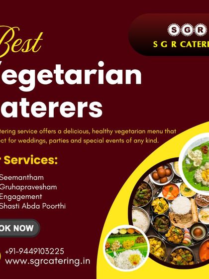 As the best vegetarian caterers, we offer a delicious and healthy menu perfect for weddings, parties, and special events like seemantham and gruhapravesham.