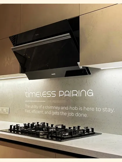 The pairing of a chimney and hob is timeless for a reason. It's a fast, efficient, and essential combination for any functional kitchen.
