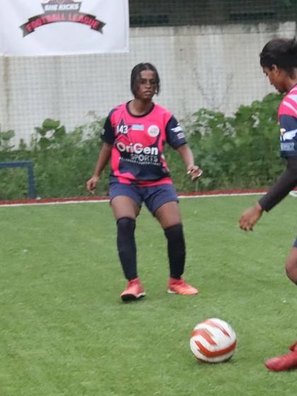 An on-field action shot showing our players' movement and positioning during a league game.