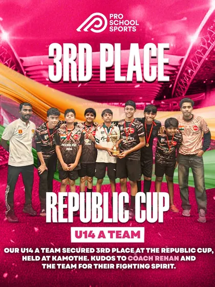 A hard-fought 3rd place finish for our U14 A Team at the Republic Cup. We commend the team and Coach Rehan for their fighting spirit and strong performance.