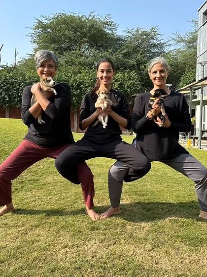 A truly special Sunday morning practicing yoga with adorable rescue puppies. Combining our love for yoga with our love for animals brings so much joy.