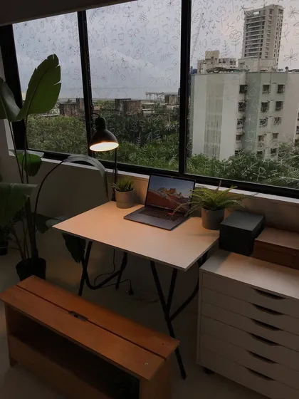 A glimpse into my studio. This is my creative space, where I focus and bring my clients' portraits to life. Having a calm, organized environment is essential to my process.