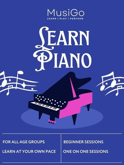 This graphic invites aspiring pianists to join our one-on-one beginner sessions, where they can learn at their own pace in a supportive environment.