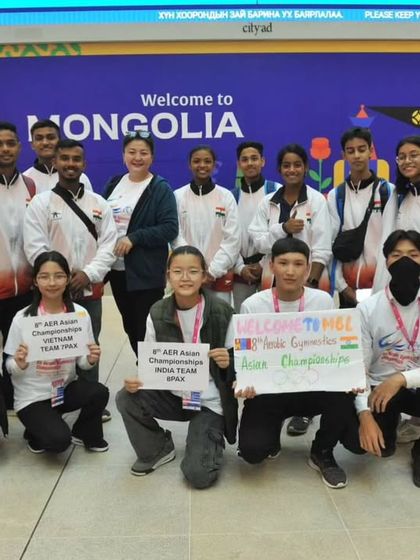 More moments of triumph from various competitions, showcasing our gymnasts with their medals, trophies, and proud coaches.