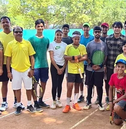 Another great group photo with Neeraj Chopra, capturing the excitement his visit brought to the academy.