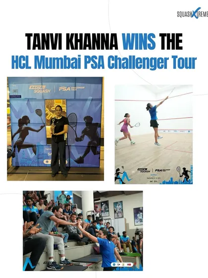 A proud moment for the entire Squash Xtreme family. Here is our player Tanvi Khanna winning her first PSA title at the HCL Mumbai PSA Challenger Tour after a comeback from injury, a true display of resilience and the power of our training system.