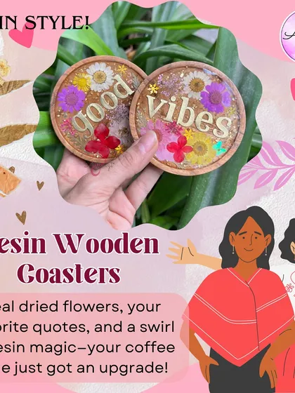 Sip in style with your own custom resin coasters. This is a popular project where you can embed dried flowers, gold flakes, and even your favorite quotes into wooden coasters. It's a simple way to add a personal touch to your coffee table.