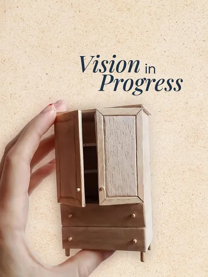 Big dreams often start small. Before I build a full-size wardrobe, I sometimes bring the vision to life in miniature. This allows you to touch, feel, and fall in love with the design before it's even made.