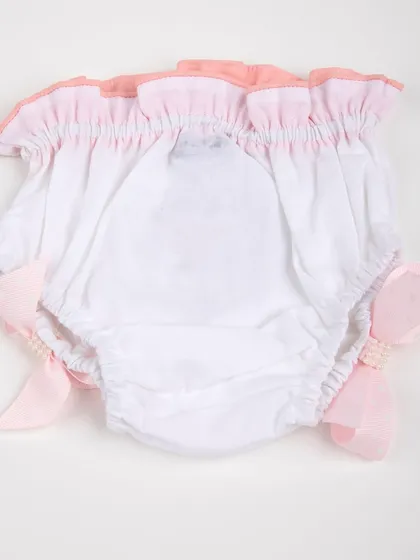 The back view of the cupcake-themed diaper cover.