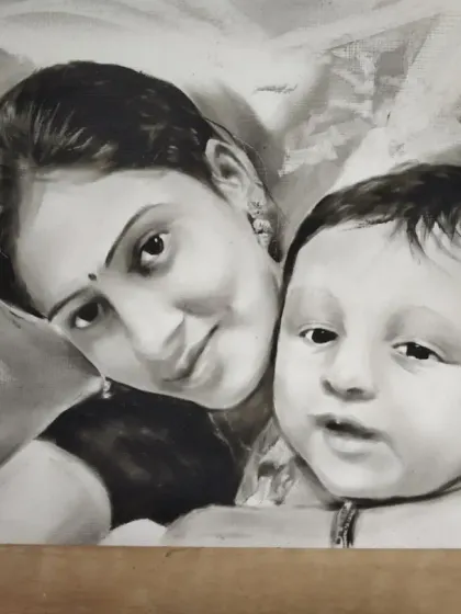 Realistic Charcoal & Dry Brush Sketches photo 16