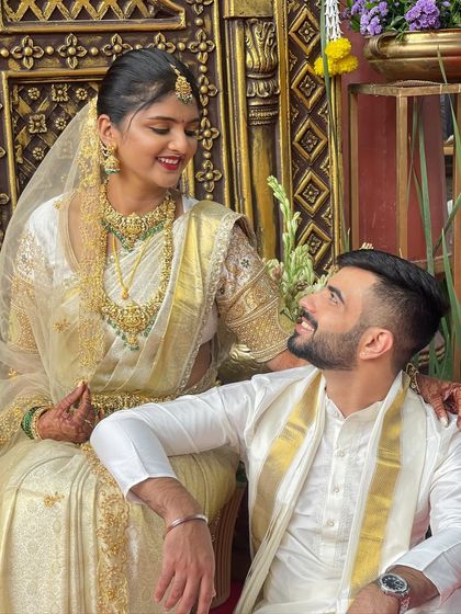 The way they look at each other says it all. I love creating looks that allow the bride's happiness to shine through.