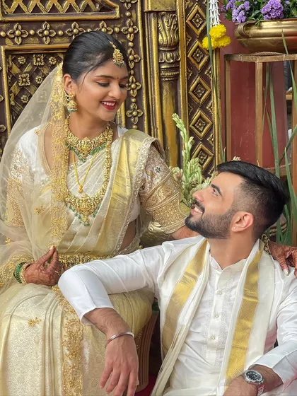The way they look at each other says it all. I love creating looks that allow the bride's happiness to shine through.