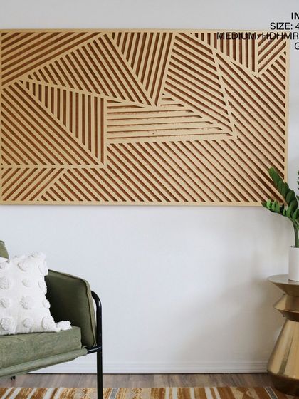 Best of Bharat - 3D & Sculptural Wall Art Modern Geometric Wood Art photo 4