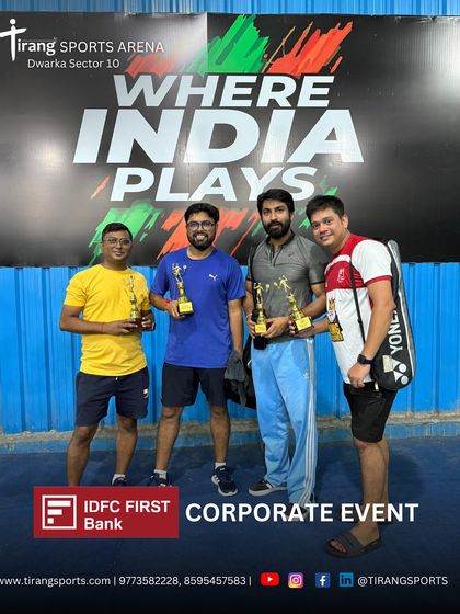 More happy winners from the IDFC First Bank badminton tournament. These events are a great way to foster healthy competition and camaraderie outside the office.