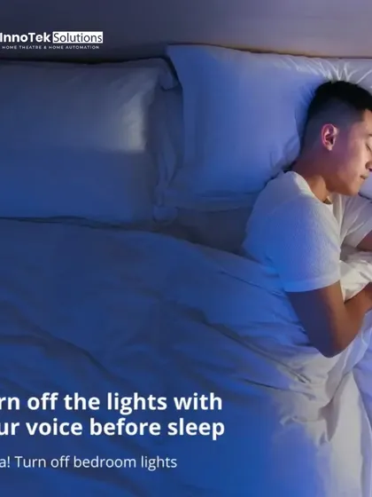 Experience true comfort with our smart lighting automation. You can turn off your bedroom lights using a simple voice command with Alexa, without ever having to leave your bed. It is the perfect way to end your day.