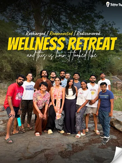 Recharged, reconnected, rediscovered. This is the group photo from our wellness retreat, a community of people who came together to heal and grow.