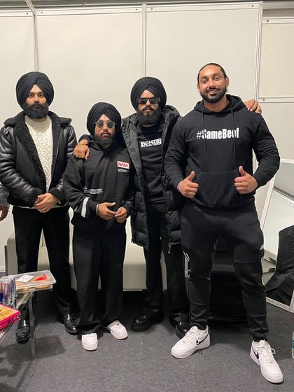 Backstage with the crew, including the talented artist Wazir Patar. Surrounding myself with creative and driven people is key.