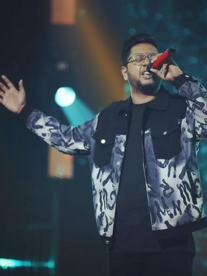 Another angle from the "PTSD" performance. The focus is intense because the words come from a real place.