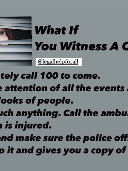 Important steps to take if you witness a crime, including information on the Witness Protection Scheme, 2018.