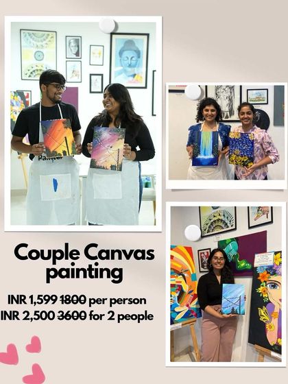 Our Friendship Day offer on couple canvas painting tickets. It's the perfect excuse to grab your friend and spend a creative afternoon together.