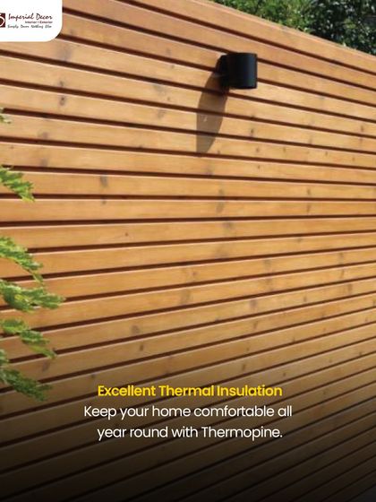 Thermopine wood offers excellent thermal insulation. By installing it as exterior cladding, you can help keep your home cooler in the summer and warmer in the winter, making your space comfortable all year round.