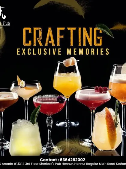 A showcase of our exclusive cocktails. I encourage my bartenders to get creative, resulting in a menu full of unique and memorable drinks.
