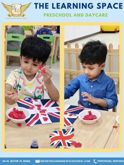Using crepe paper adds a fun, tactile element to our flag-making craft. This sensory experience helps children connect with the activity on a deeper level while learning about a new country.