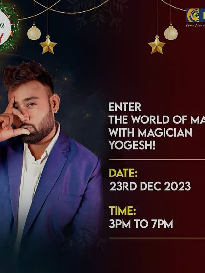 The official poster for my Christmas show at Inorbit Mall, Hyderabad. It was great to take my magic to another city and entertain a new audience.