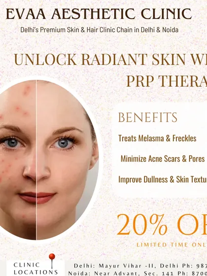 Unlock radiant skin with our PRP therapy. This treatment is effective for treating melasma, minimizing acne scars and pores, and improving overall skin dullness and texture.