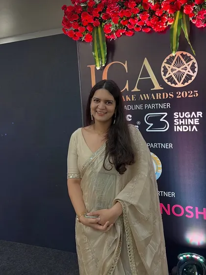 Me at the Indian Cake Awards 2025. This win belongs to every single one of you who has supported my journey. This is personal.