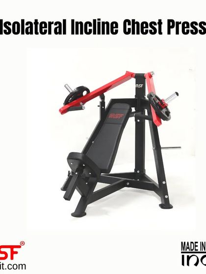 A side view of the Isolateral Incline Chest Press, showing the adjustable seat and sturdy base.