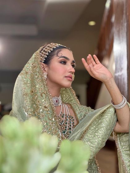 A rich tapestry of tradition. This Indian bridal look, with its dramatic eye and flawless skin, was created as a demonstration for a masterclass.
