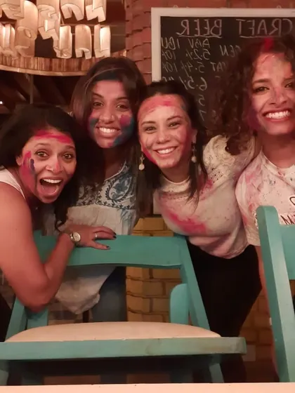 More fun from our Holi party. The joy and energy were contagious as we celebrated together.