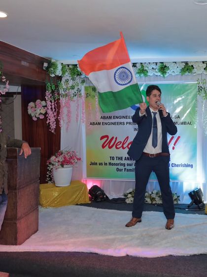 A moment of national pride during a corporate event. Incorporating patriotic elements can bring a powerful sense of unity to any gathering.