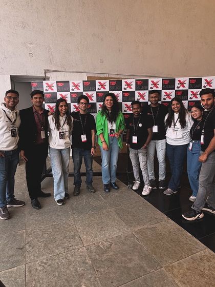 With the amazing student team that organized the TEDx event. Their energy and passion were infectious, and they made the whole experience unforgettable.