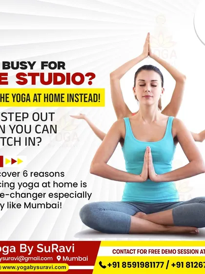**Too busy for the studio in a city like Mumbai?** We understand. That's why we bring the complete yoga experience to your home, helping you save time, skip the traffic, and stay consistent with your practice.