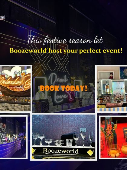 A collage of our diverse event setups, from elegant wedding bars and custom glassware to vibrant party stations. This shows our ability to cater to any style, scale, or theme.