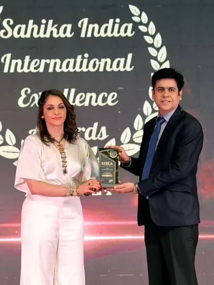 I am humbled to have received the Sahika India International Excellence Award for 'Best Skin and Hair Transplant Doctor in Delhi', presented by actress Isha Koppikar. This recognition reinforces my commitment to providing the highest standard of care to every patient.