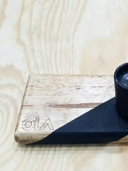 A closer look at the upcycled desk organizers we created for Ola Electric. Each piece is made from repurposed pine and metal, carrying a story of sustainability and innovation.