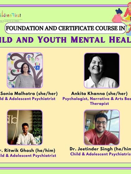 Meet more of the faculty for our CYMH course. This image showcases our team of child and adolescent psychiatrists and therapists specializing in narrative and arts-based approaches.