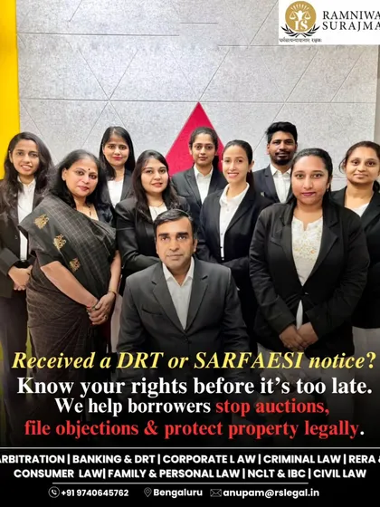 Our team is ready to assist if you have received a DRT or SARFAESI notice. We help borrowers stop auctions, file objections, and protect their property legally before it is too late.