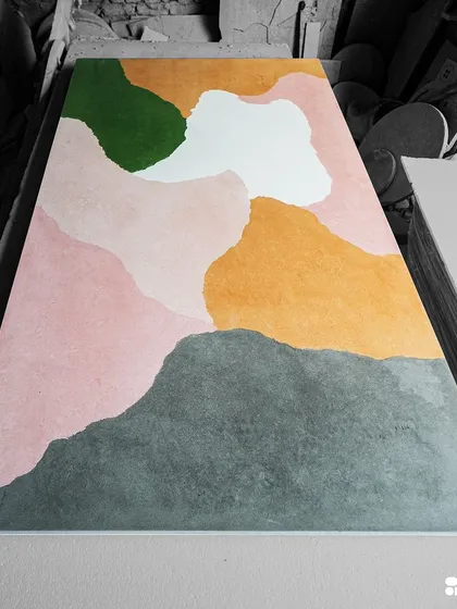 Explore the variety of our custom tables and consoles. From multi-color concrete slabs and Venetian terrazzo tops to pieces with intricate brass inlays and leaf imprints, each one is handcrafted to be uniquely yours.