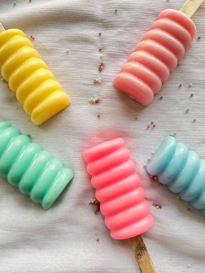 Introducing my mini soap pops. These colorful, swirly popsicle soaps are a fun new addition to my kids' collection, making bath time feel like a party.